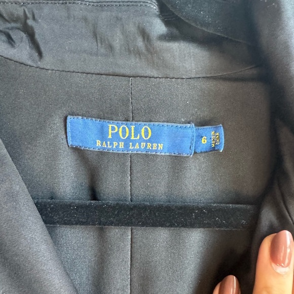 Polo Ralph Lauren Black Sleeveless Trench Dress Belted 6 Classic Academia Preppy - Picture 2 of 6